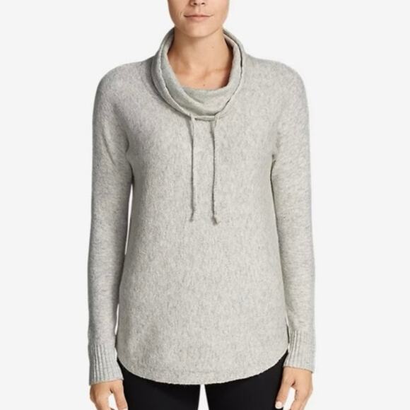 Eddie Bauer Sleepwear Soft Terry Gray Mockneck Sweater Loungewear Top Size XS - Picture 1 of 8